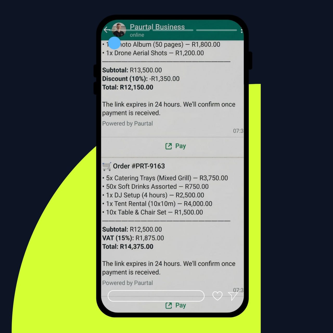 WhatsApp commerce on Paurtal